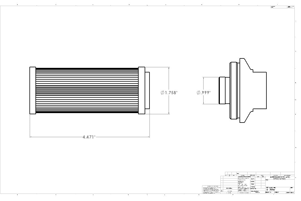 Aeromotive Pro-Series 10-m Fabric, AN-12 ORB Fuel Filter